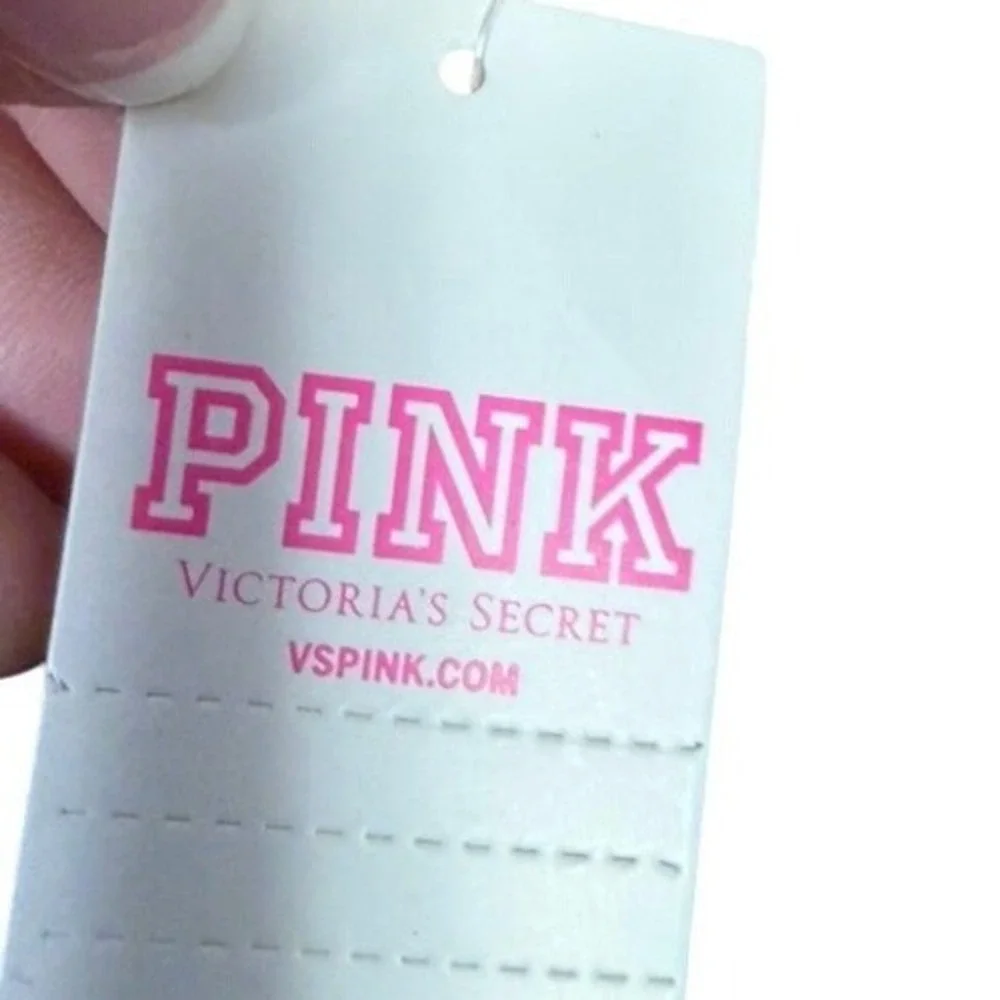 Victoria's Secret PINK Polka Dot Makeup Bag Pink Holographic Logo NWT